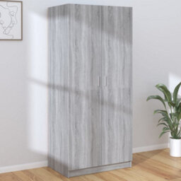 Vidaxl Wardrobe Grey Sonoma 80X50X180 Cm Engineered Wood - thumbnail 1