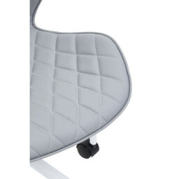 Orsina Comfortable Design Grey And White Home Office Chair, Ergonomic Work From Home Chair, Movable Sleek Chair - thumbnail 8