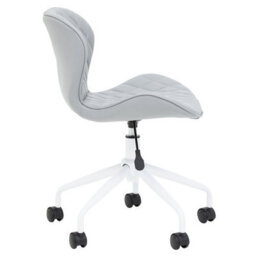 Orsina Comfortable Design Grey And White Home Office Chair, Ergonomic Work From Home Chair, Movable Sleek Chair - thumbnail 4
