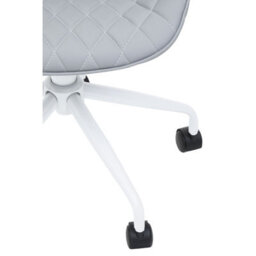 Orsina Comfortable Design Grey And White Home Office Chair, Ergonomic Work From Home Chair, Movable Sleek Chair - thumbnail 6
