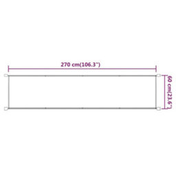 Berkfield Vertical Awning Blue 60X270 Cm Oxford Fabric - thumbnail 5