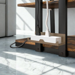 Industrial 4 Tier Small Tv Stand Unit With Storage Shelves - thumbnail 3