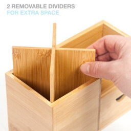 EHC Woodluv Desk Organiser, Desk Tidy Pen Holder Organiser, Make Up Organiser/office Multifunctional Organizer- 22 X 10.5 X 12.2Cm - thumbnail 7