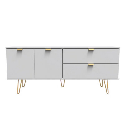 Honshu 2 Door 2 Drawer Sideboard In Grey Matt (Ready Assembled) - image 1