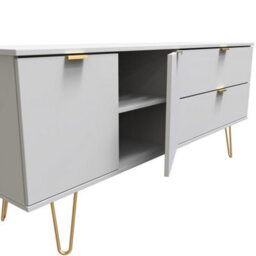 Honshu 2 Door 2 Drawer Sideboard In Grey Matt (Ready Assembled) - thumbnail 6