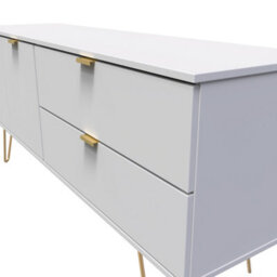 Honshu 2 Door 2 Drawer Sideboard In Grey Matt (Ready Assembled) - thumbnail 4