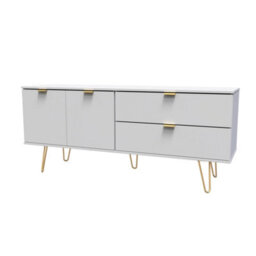 Honshu 2 Door 2 Drawer Sideboard In Grey Matt (Ready Assembled) - thumbnail 3