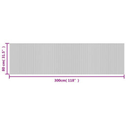 Walplus Rug Rectangular Grey 80X300 Cm Bamboo - thumbnail 8