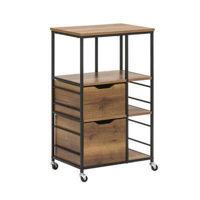 Sobuy Fkw111-Pf, Industrial Vintage Style Kitchen Trolley Cart Kitchen Storage Trolley,,w53Xd37Xh89 - image 1