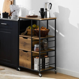 Sobuy Fkw111-Pf, Industrial Vintage Style Kitchen Trolley Cart Kitchen Storage Trolley,,w53Xd37Xh89 - thumbnail 9