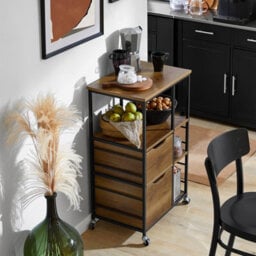 Sobuy Fkw111-Pf, Industrial Vintage Style Kitchen Trolley Cart Kitchen Storage Trolley,,w53Xd37Xh89 - thumbnail 8