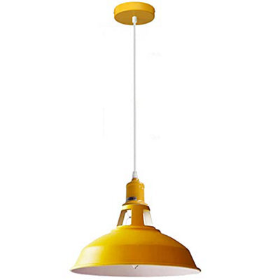 Ledsone Yellow Industrial Barn Pendant Light Kitchen Island Ceiling Lamp - image 1