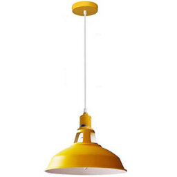 Ledsone Yellow Industrial Barn Pendant Light Kitchen Island Ceiling Lamp - thumbnail 1