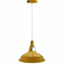 Ledsone Yellow Industrial Barn Pendant Light Kitchen Island Ceiling Lamp - thumbnail 4