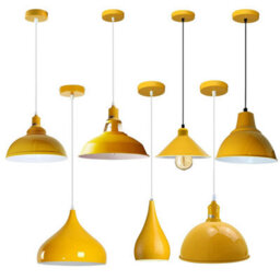 Ledsone Yellow Industrial Barn Pendant Light Kitchen Island Ceiling Lamp - thumbnail 8