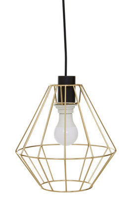 Orsina Wyra Champagne Gold Cage Pendant Light - image 1