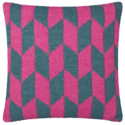 furn. Furn Olsen Geometric Feather Filled Cushion, Retro Pink - thumbnail 2