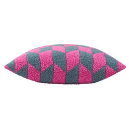 furn. Furn Olsen Geometric Feather Filled Cushion, Retro Pink - thumbnail 3
