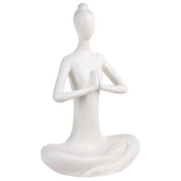 Beliani Garden Statue Yoghina Woman White - thumbnail 1