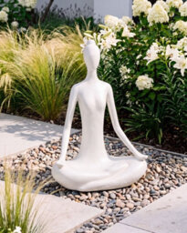 Beliani Garden Statue Yoghina Woman White - thumbnail 2