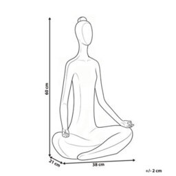 Beliani Garden Statue Yoghina Woman White - thumbnail 3
