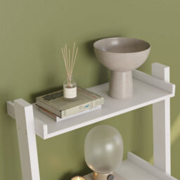 Lassic Vida Designs York White 3 Tier Ladder Bookcase Freestanding Open Shelf (H)1005mm (W)560mm (D)320mm - thumbnail 4