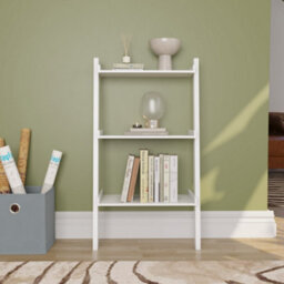 Lassic Vida Designs York White 3 Tier Ladder Bookcase Freestanding Open Shelf (H)1005mm (W)560mm (D)320mm - thumbnail 3