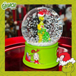 Grinch Christmas Snow Globe Festive Ornament 10Cm X 8Cm Green X 1 - thumbnail 4