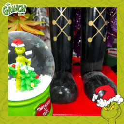 Grinch Christmas Snow Globe Festive Ornament 10Cm X 8Cm Green X 1 - thumbnail 5
