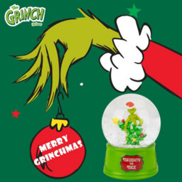 Grinch Christmas Snow Globe Festive Ornament 10Cm X 8Cm Green X 1 - thumbnail 6