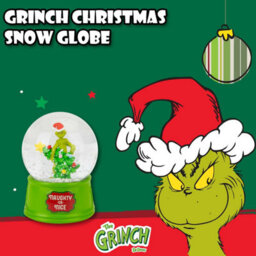 Grinch Christmas Snow Globe Festive Ornament 10Cm X 8Cm Green X 1 - thumbnail 7