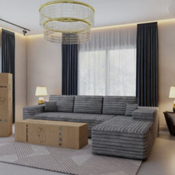 Sliding Wardrobes 4 u LTD Modern Comfort Compact Right Or Left Corner Sofa With Cushions Quick Easy Setup (Grey - Rightcorner) - thumbnail 5