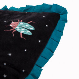 Wylder Darkling Beetles Embroidered Velvet Cushion Cover - thumbnail 5