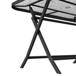 Breeins Black 120M W Outdoor Glass Tabletop Folding Table With Parasol Hole - thumbnail 7