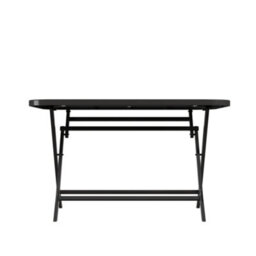 Breeins Black 120M W Outdoor Glass Tabletop Folding Table With Parasol Hole - thumbnail 5