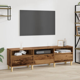 Berkfield Tv Cabinet Old Wood 150 X 30 X 45 Cm Engineered Wood - thumbnail 1