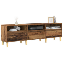 Berkfield Tv Cabinet Old Wood 150 X 30 X 45 Cm Engineered Wood - thumbnail 3