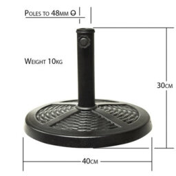 Marco Paul 10Kg Parasol Base With Rattan Effect - thumbnail 2