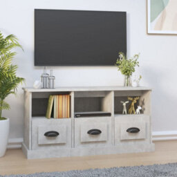 Berkfield Tv Cabinet Concrete Grey 100X35X50 Cm Engineered Wood - thumbnail 1