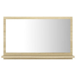 Berkfield Durable Bathroom Mirror Sonoma Oak 60X10.5X37 Cm Engineered Wood