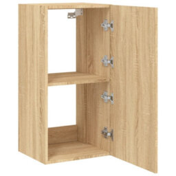 Walplus Tv Wall Cabinet With Led Lights Sonoma Oak 40.5X35X80 Cm - thumbnail 8