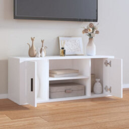 Berkfield Tv Cabinet White 100X35X40 Cm Engineered Wood - thumbnail 3