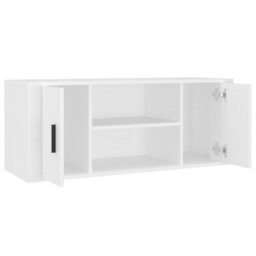 Berkfield Tv Cabinet White 100X35X40 Cm Engineered Wood - thumbnail 6
