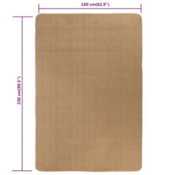 Walplus Area Rug Jute With Latex Backing 160X230 Cm Natural - thumbnail 5