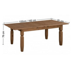 Mercers Furniture Corona Small Extending Table & 4 Chairs Dining Set Solid Wood Pine With Mexican Styling Wooden - thumbnail 4
