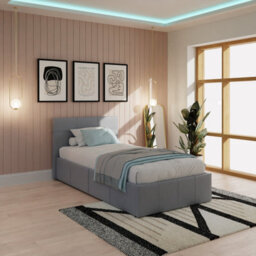 Gfw End Lift Ottoman Bed 90Cm Single Grey