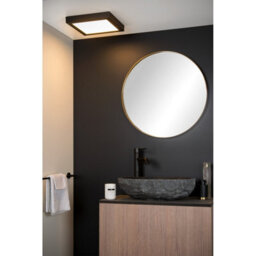 Lucide Brice-Led Modern Flush Ceiling Light Bathroom - Led Dim. - 1X30W 3000K - Ip44 - Black - thumbnail 4