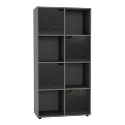 Urbn-Living 8-Cube Shelving Unit With Geo Doors - thumbnail 3