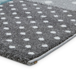Blue Kids Rug, Stain-Resistant Rug, Graphics Pictorial Rug, Modern Rug For Bedroom, & Dining Room-120Cm X 170Cm - thumbnail 3