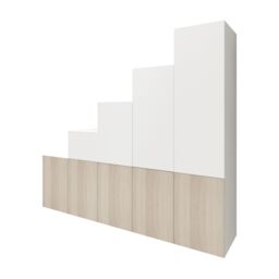 GoodHome Atomia Freestanding White Oak Effect Chipboard Wardrobe Dressing Unit (H)2250mm (W)3000mm (D)580mm - thumbnail 2